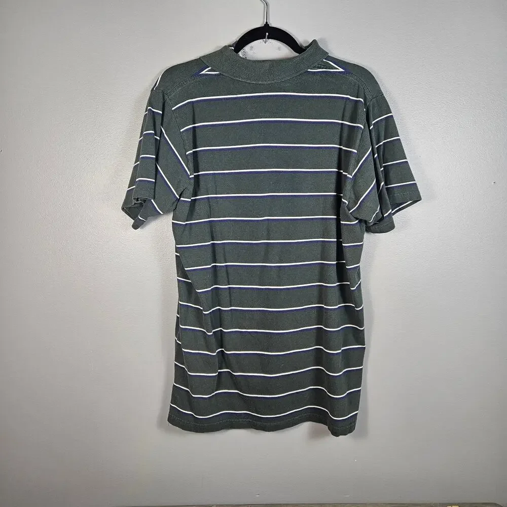 Ralph Lauren Polo Sport Men's XL‎ Green Striped Short Sleeve Golf Shirt Preppy